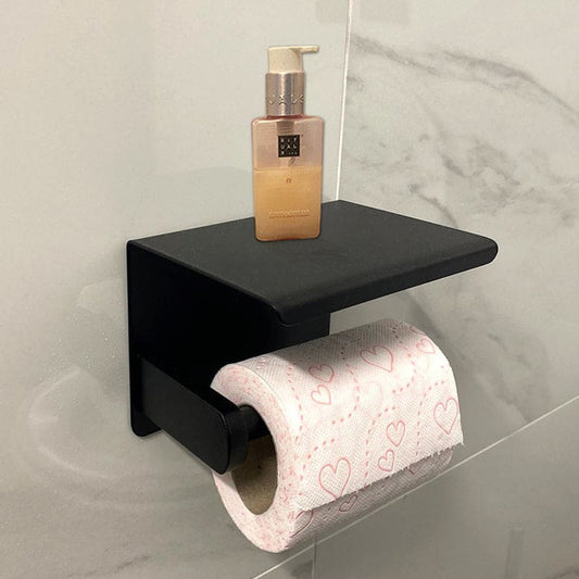 Wall Mount Toilet Paper With Shelf-