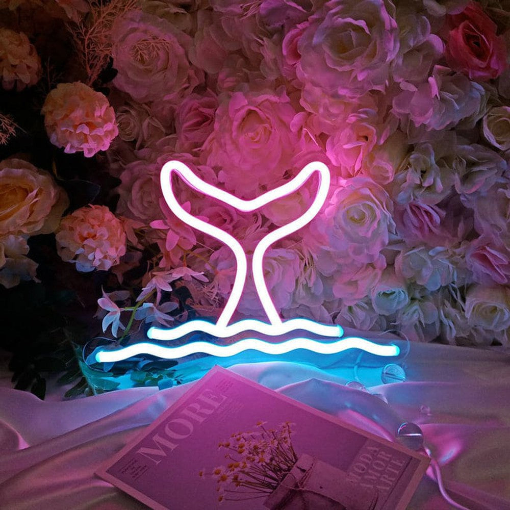 Whale Tail LED Neon Sign-Lighting