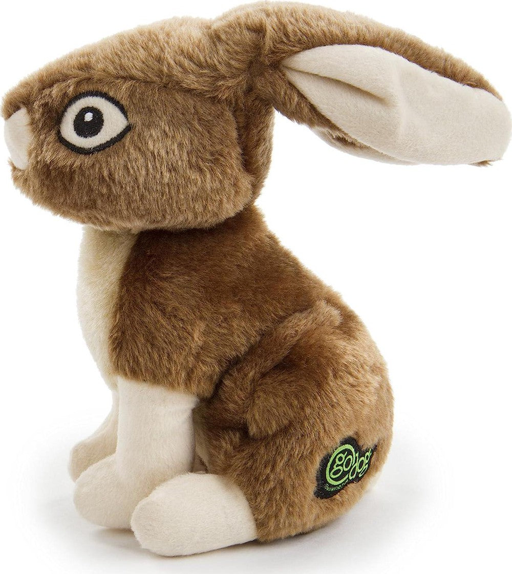 Wildlife Rabbit Squeaky Plush Dog Toy, Chew Guard Technology - Brown, Large-