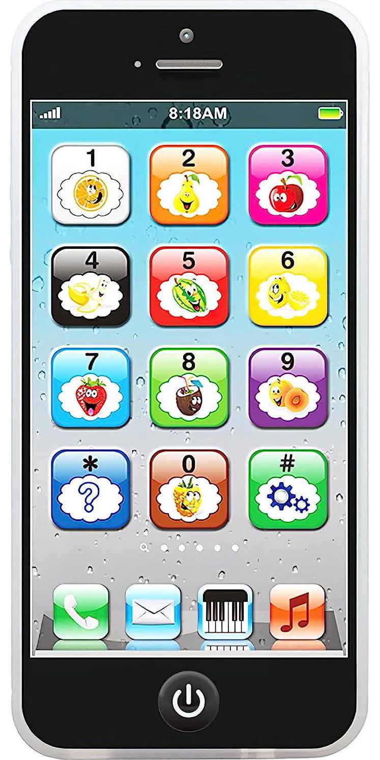 Wolmund Toy Learning Play Cell Phone with 8 Functions and Dazzling Lights for Toddler Baby Kids 12-18 Months Ages 1-3 Year Old-