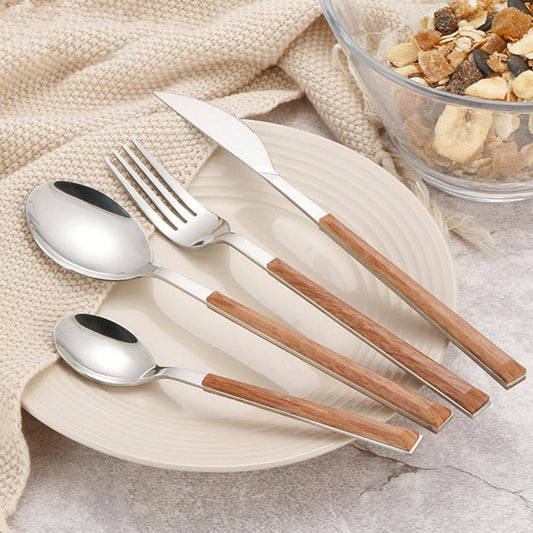 Wood Handle Flatware Set-100003310