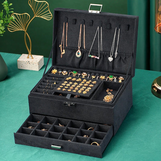 XL Suede Jewellery Box-
