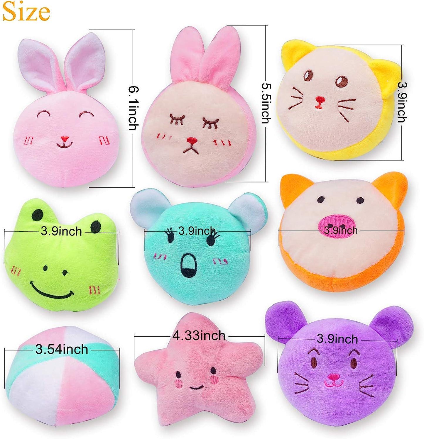 18 Pack Puppy Plush Squeaky Dog Toys Pets Small Dog Chew Toys for Puppies Bulk with Squeaker Soft Toy
