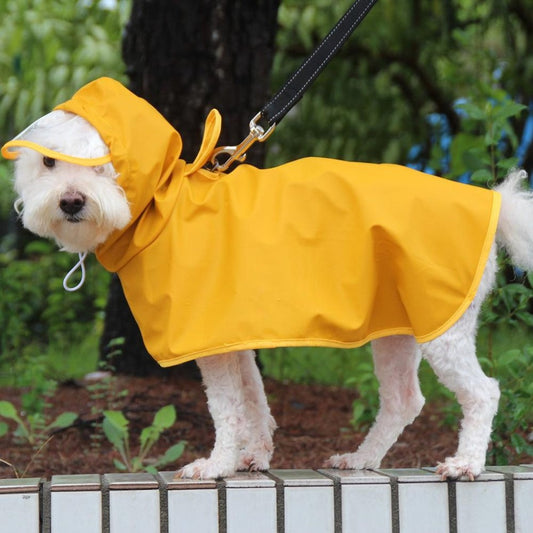 Yellow Waterproof Dog Raincoat-Dog Coats
