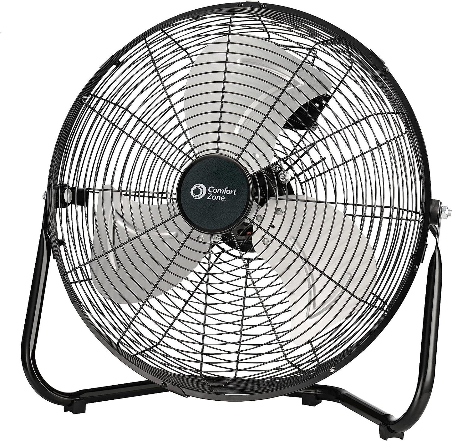 Zone CZHV12B High Velocity Cradle Fan | 3 Speed, 12 Inch Fan with All Metal Construction, Black-