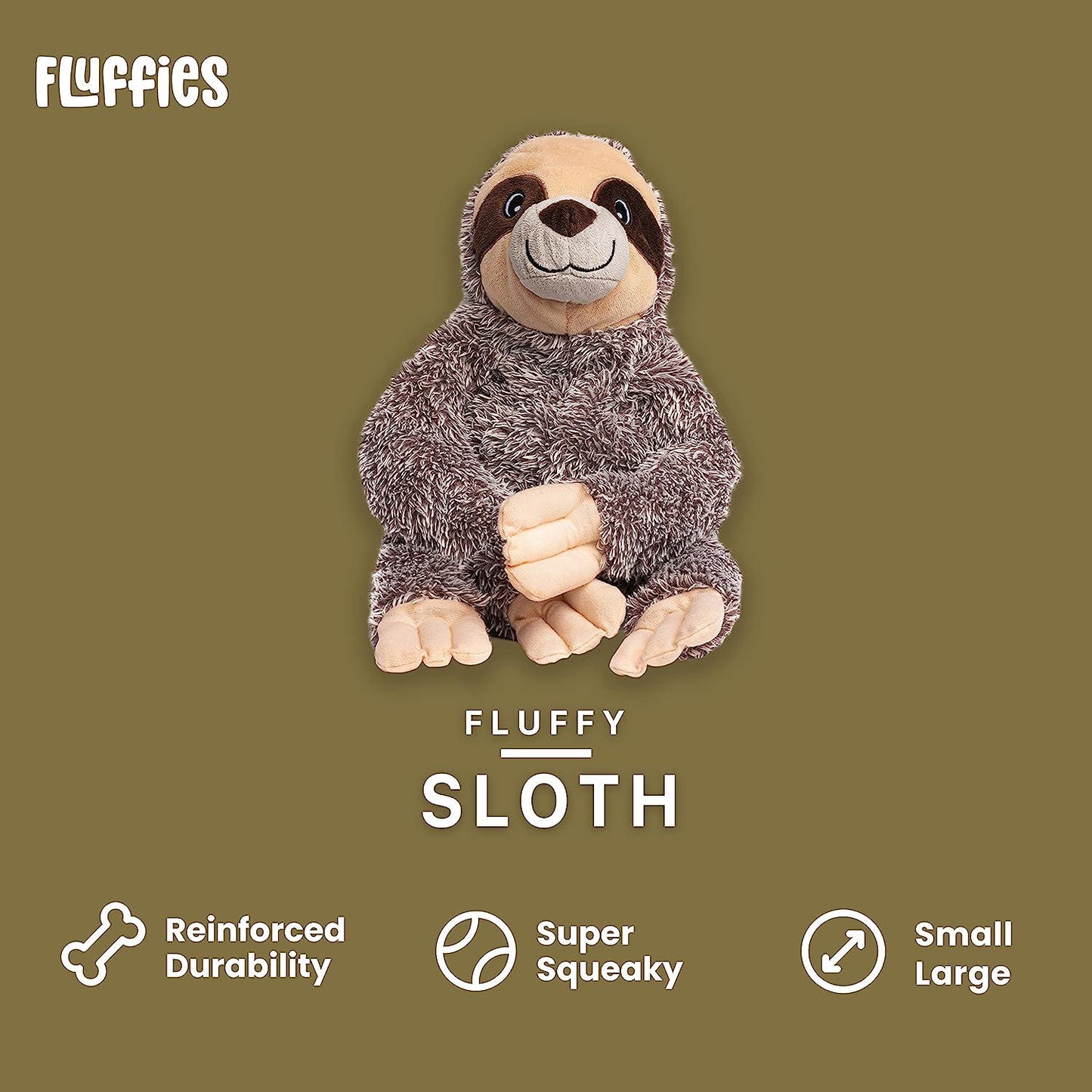 Fluffies Dog Toys - Squeaky Plush Dog Toy For All Breeds - Cute Animal-Themed Puppy Toys Make For Ideal Gift - Fun Nylon Dog Toys with Squeak