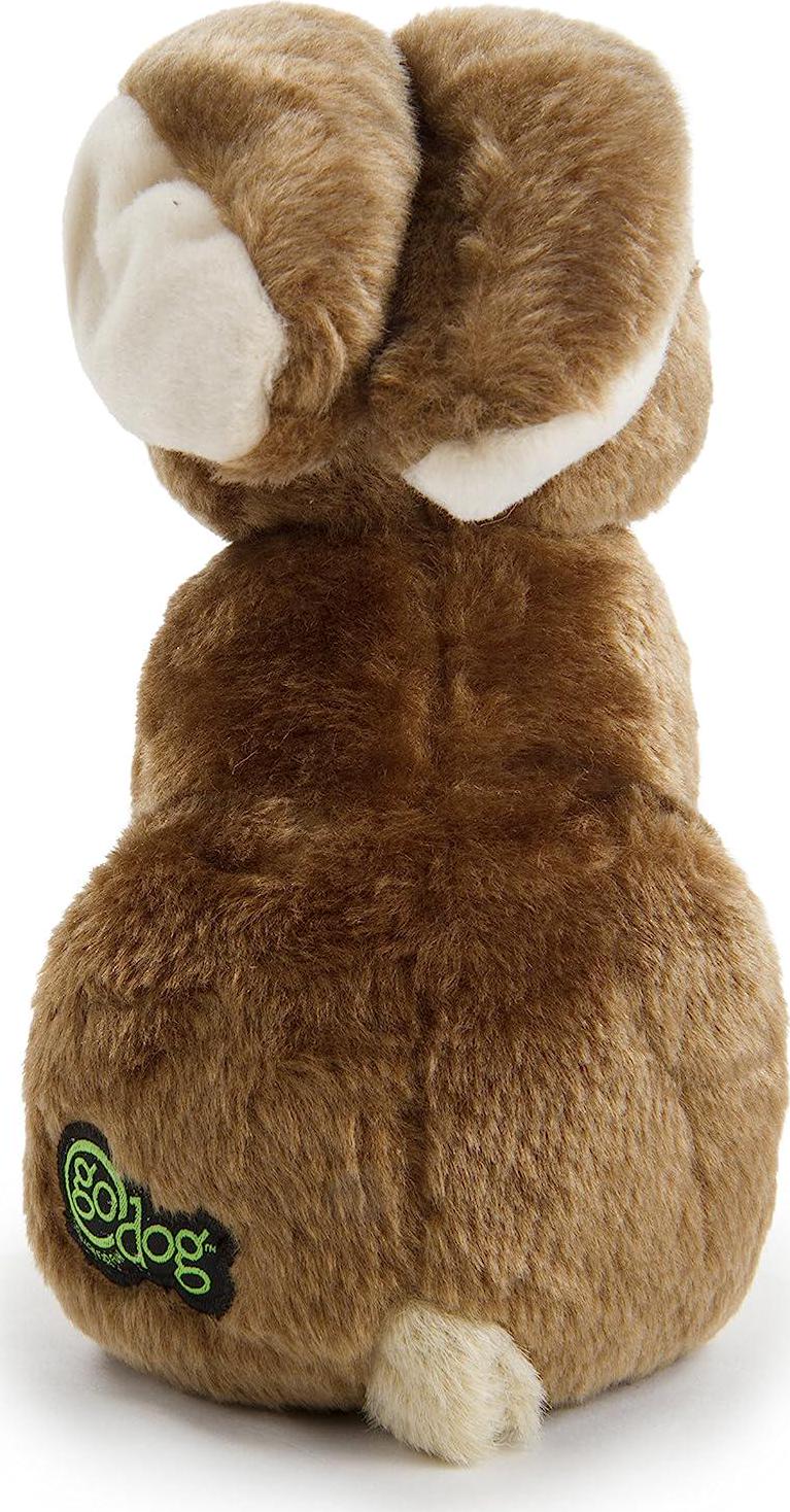 Wildlife Rabbit Squeaky Plush Dog Toy, Chew Guard Technology - Brown, Large