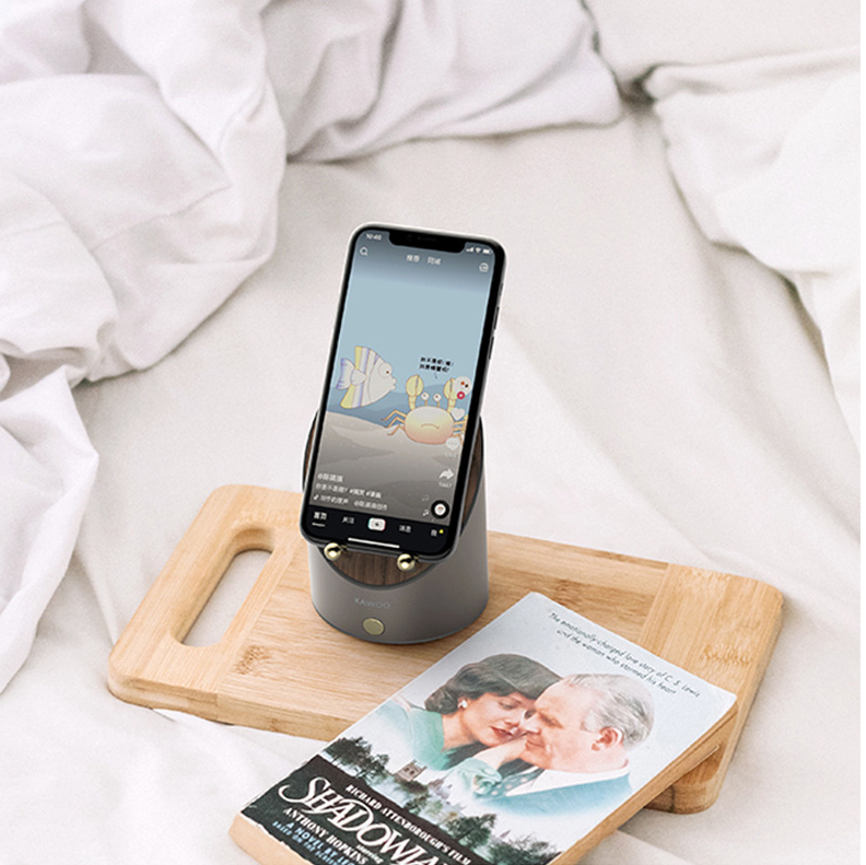 Wooden Smart Portable Induction|Bluetooth Speaker with Phone Holder and Alarm Clock