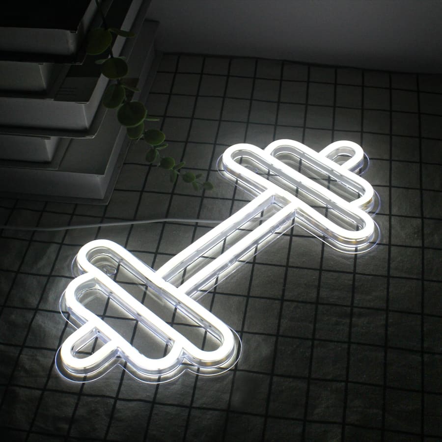 Barbell Dumbbell LED Neon Sign