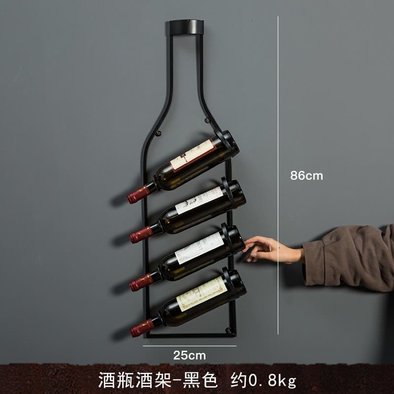 Bottle Shaped Wall Wine Rack