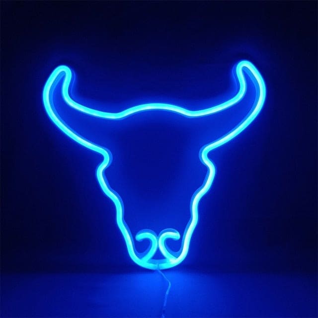 Bull Head Neon Light