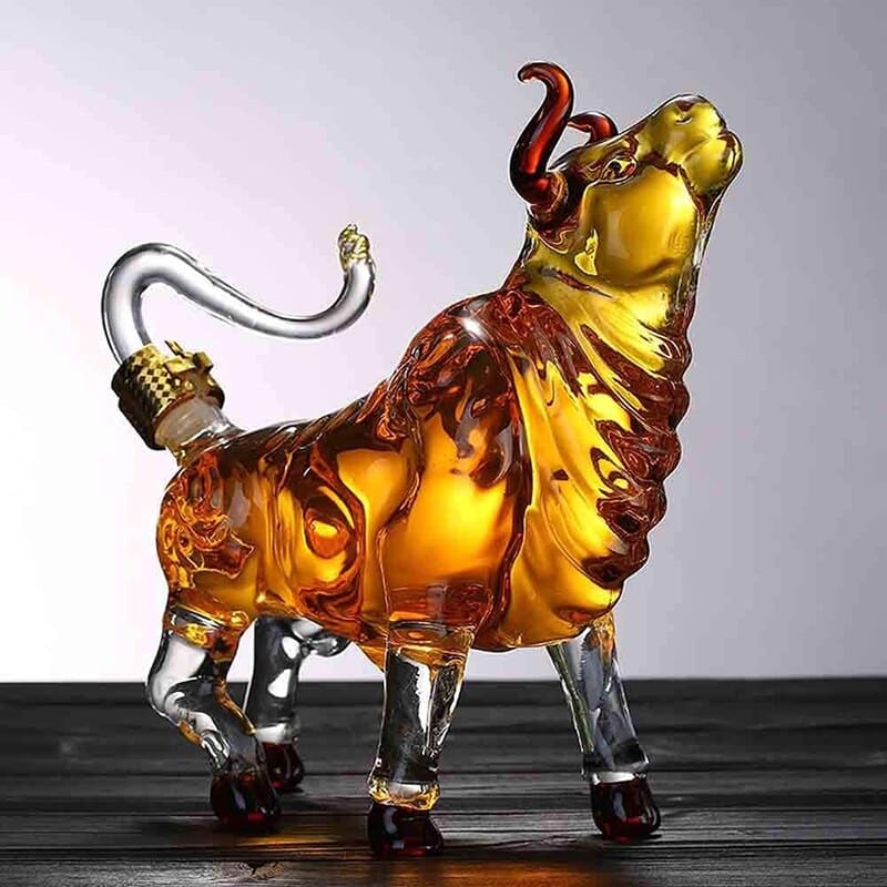 Bull Shaped Whiskey Decanter