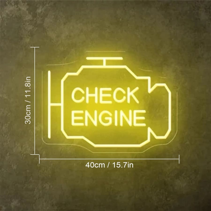 Check Engine Neon Sign