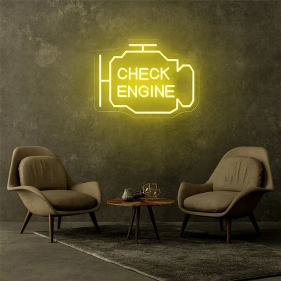 Check Engine Neon Sign