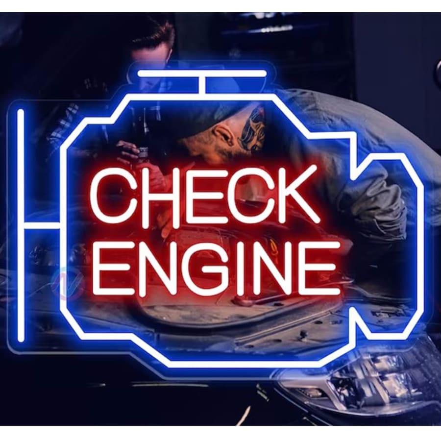 Check Engine Neon Sign