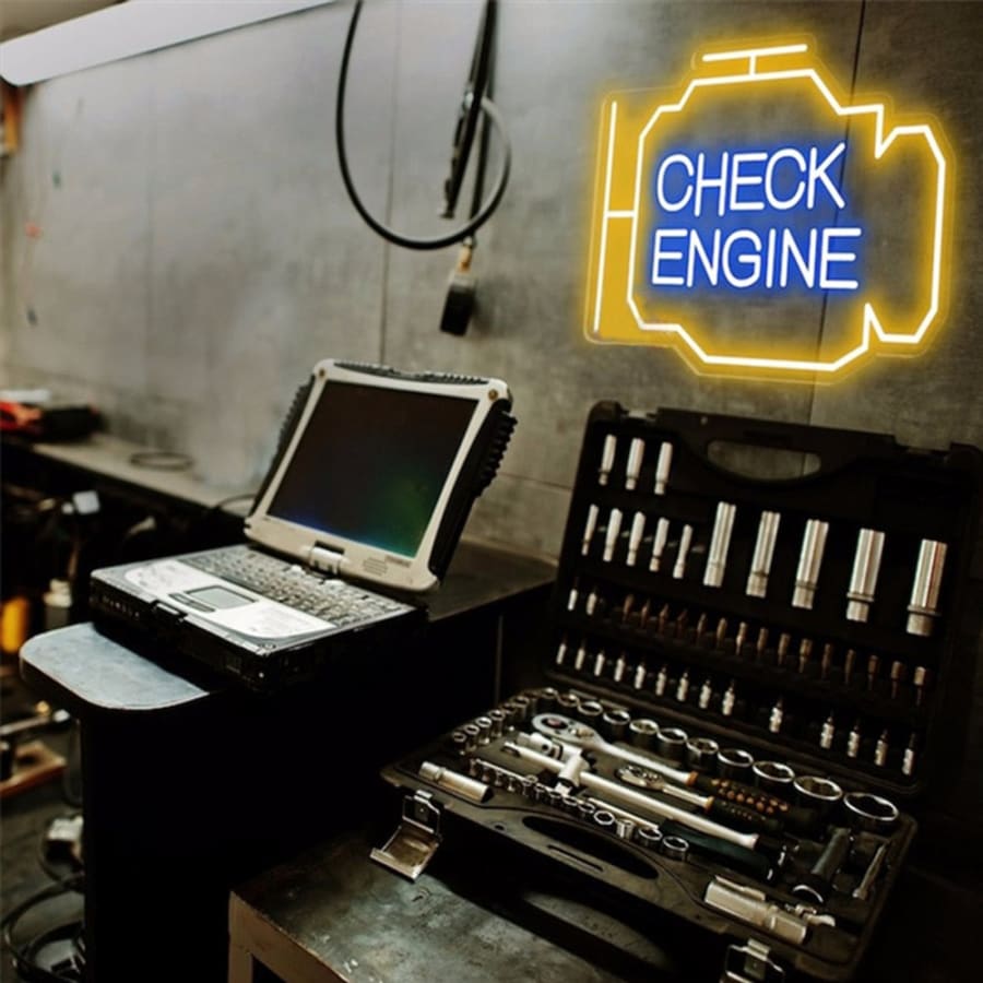 Check Engine Neon Sign