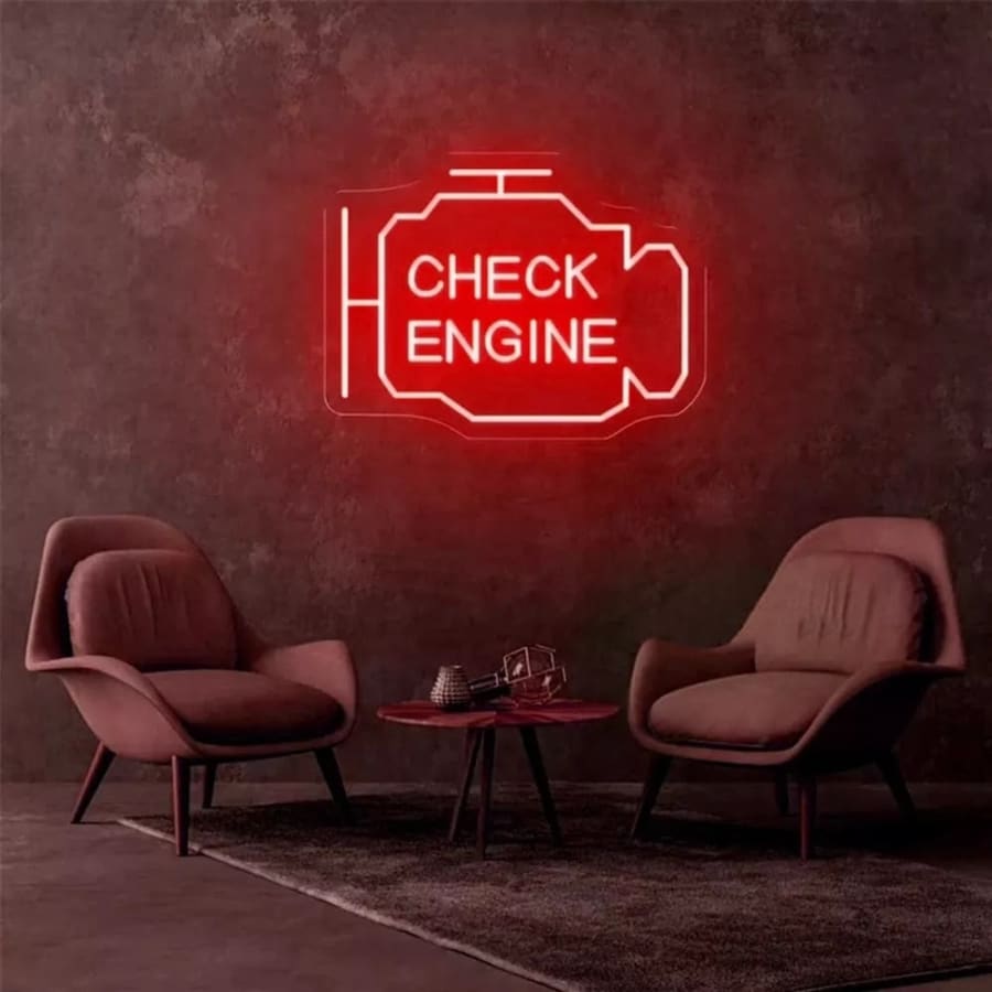 Check Engine Neon Sign