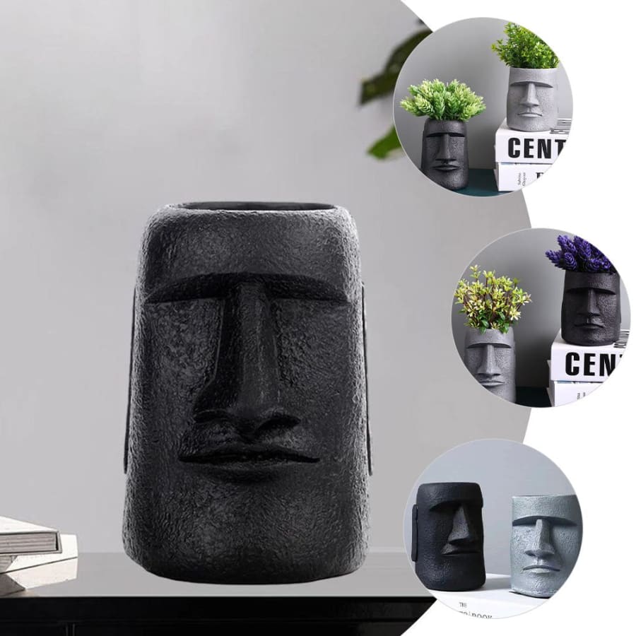 Easter Island Resin Pot