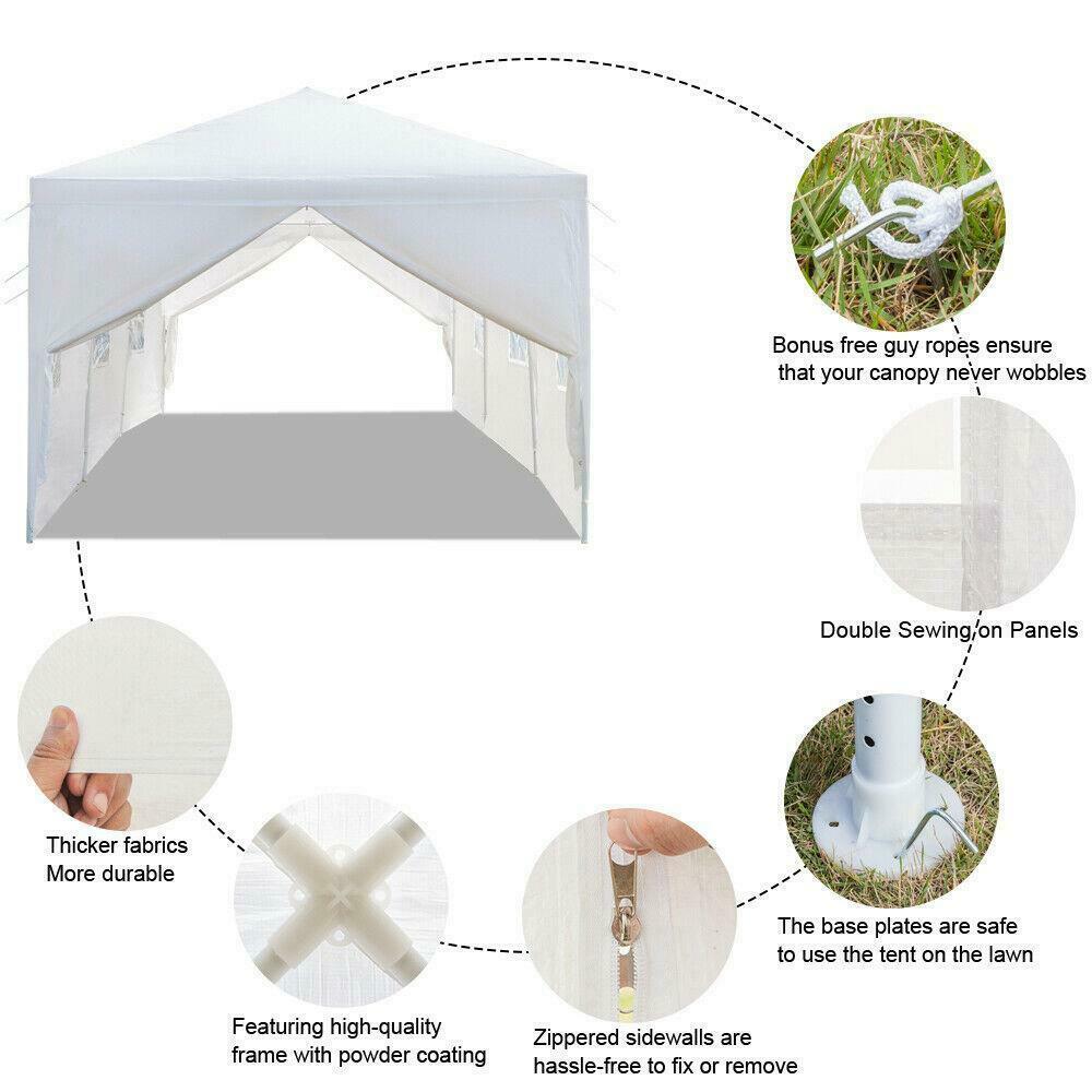 10'x30' 8 Sidewall Wedding Tent Party Canopy Gazebo W/2 Door Pavilion