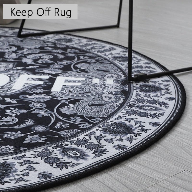 "KEEP OFF" Round Carpet