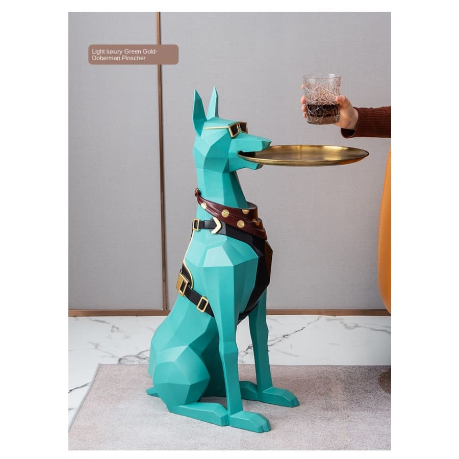 Large Dog Sculpture Table