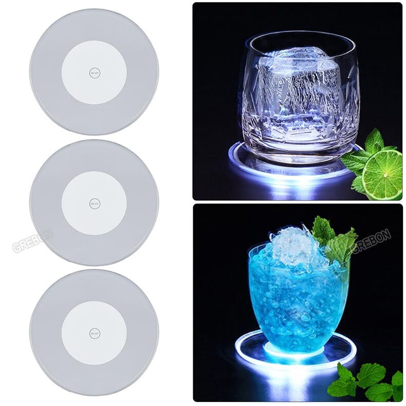 LED Coaster Glass Holder