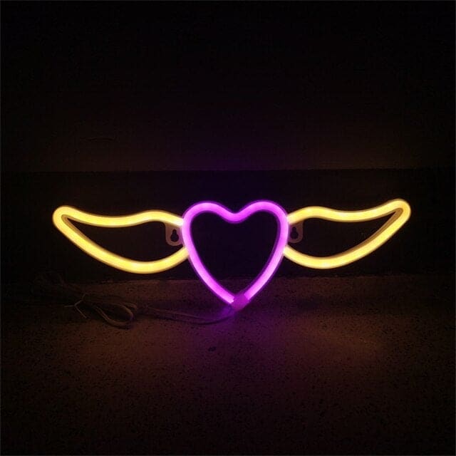 Love Wings Neon Light