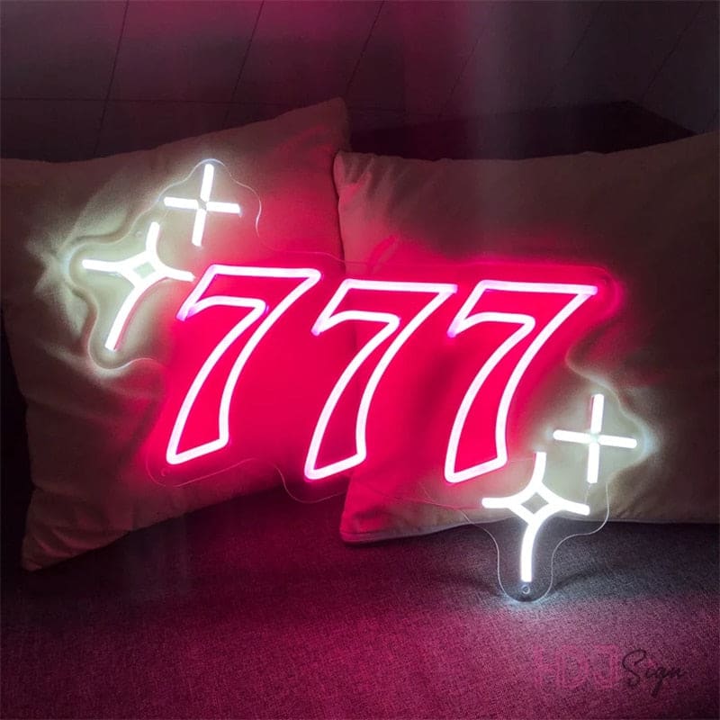 Lucky Number 777 Neon Sign