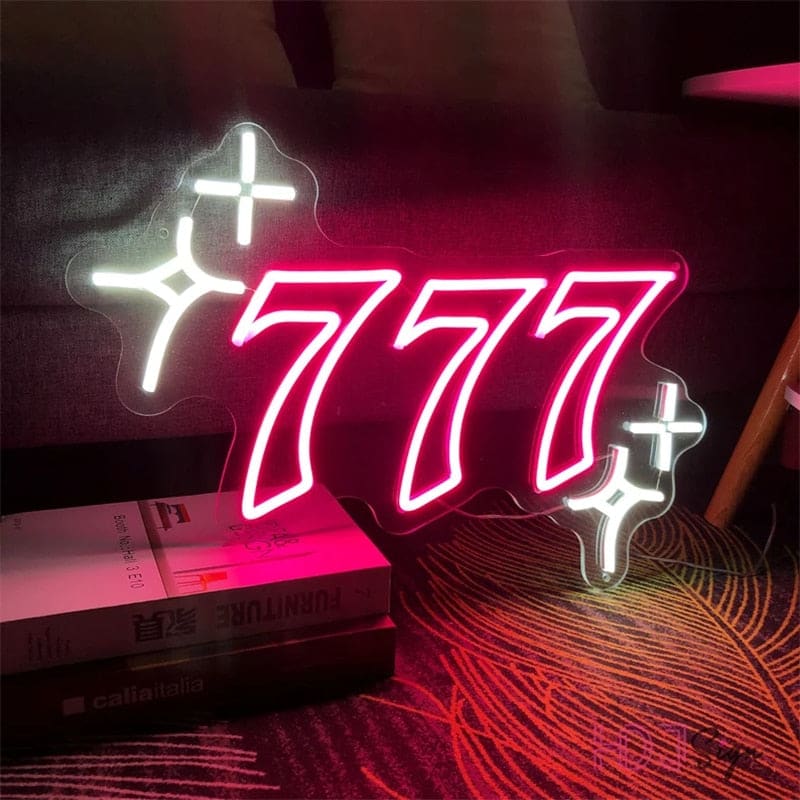 Lucky Number 777 Neon Sign