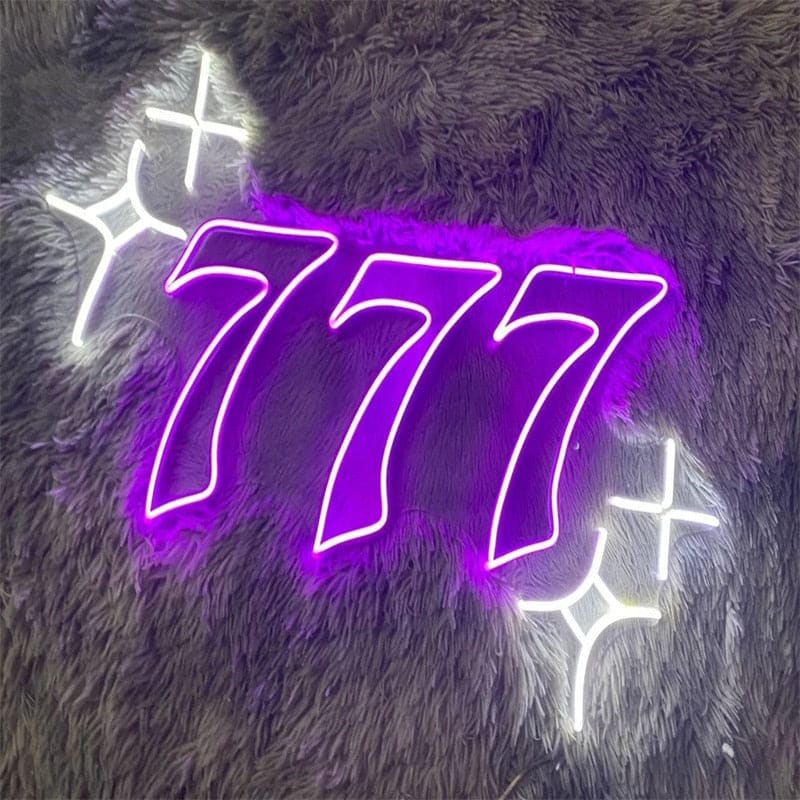 Lucky Number 777 Neon Sign