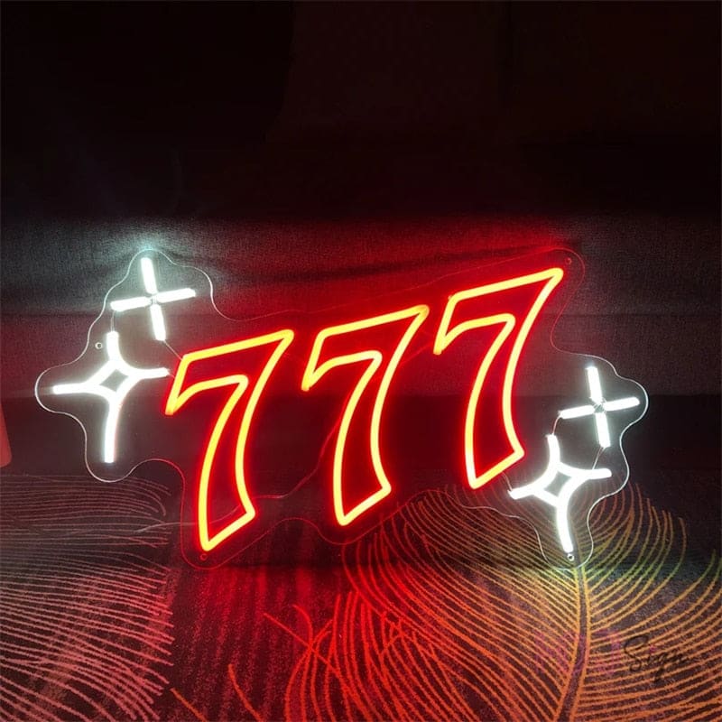 Lucky Number 777 Neon Sign