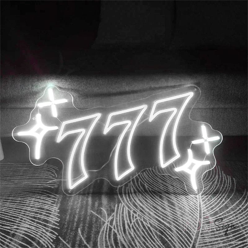 Lucky Number 777 Neon Sign