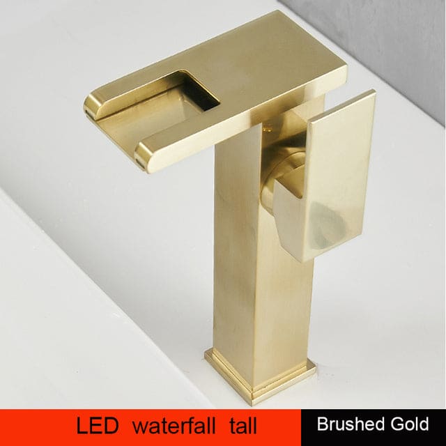 Luxury LED Single Handle Basin Faucet Tap