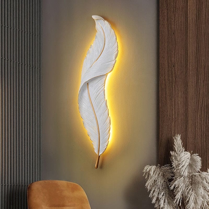 Modern Feather RGB Led Wall Lamp