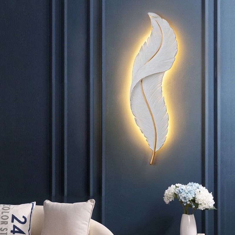 Modern Feather RGB Led Wall Lamp