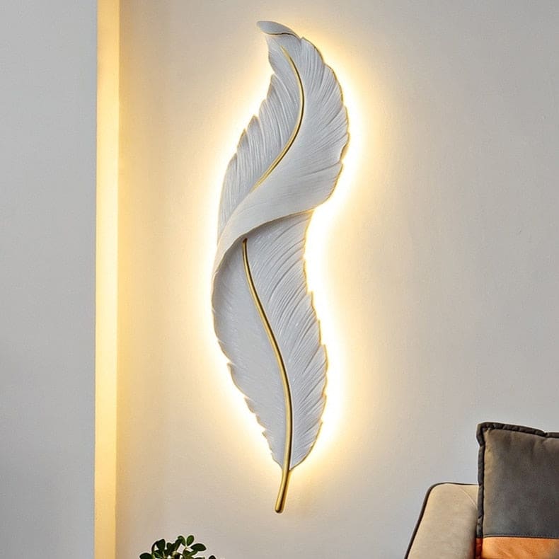 Modern Feather RGB Led Wall Lamp