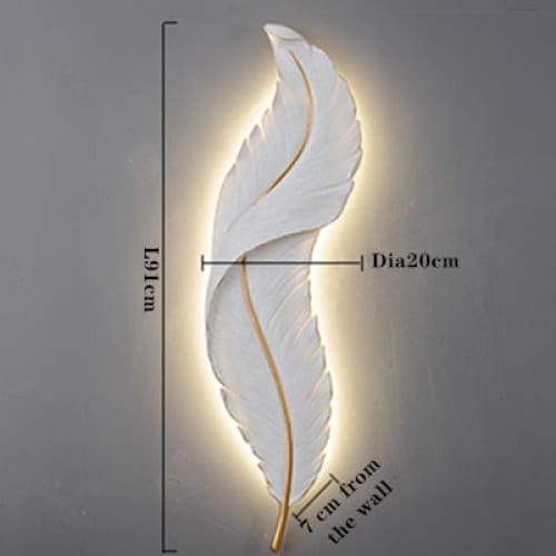 Modern Feather RGB Led Wall Lamp