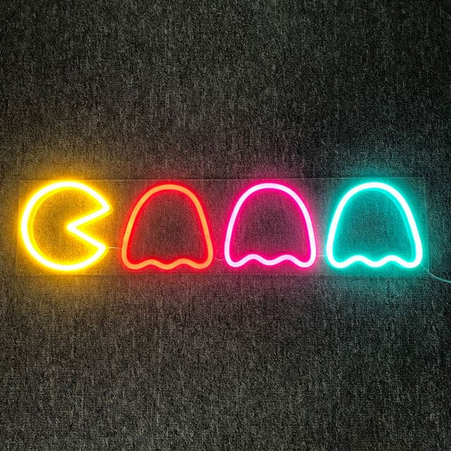 Pac Man Gamer Led Neon Sign