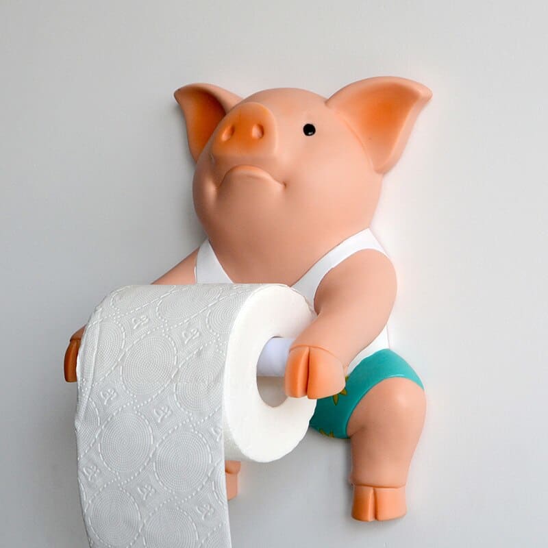 Pig Toilet Paper Holder