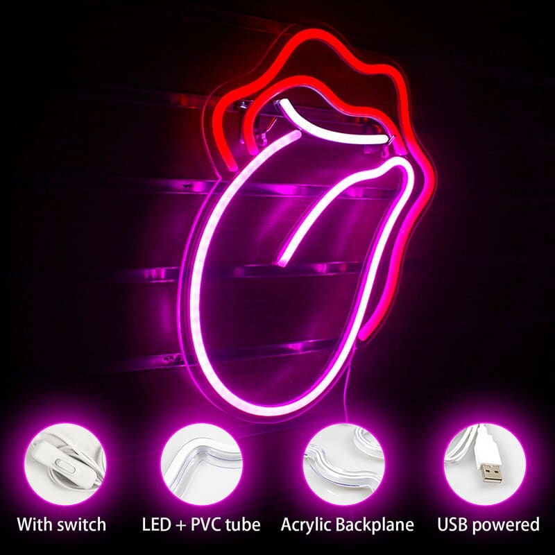 Pink Floyd Tongue Neon Sign