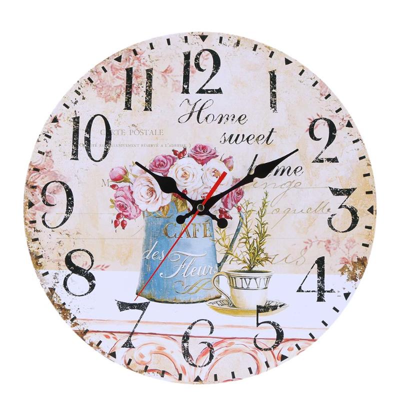"Home Sweet Home" Flower Wall Clock