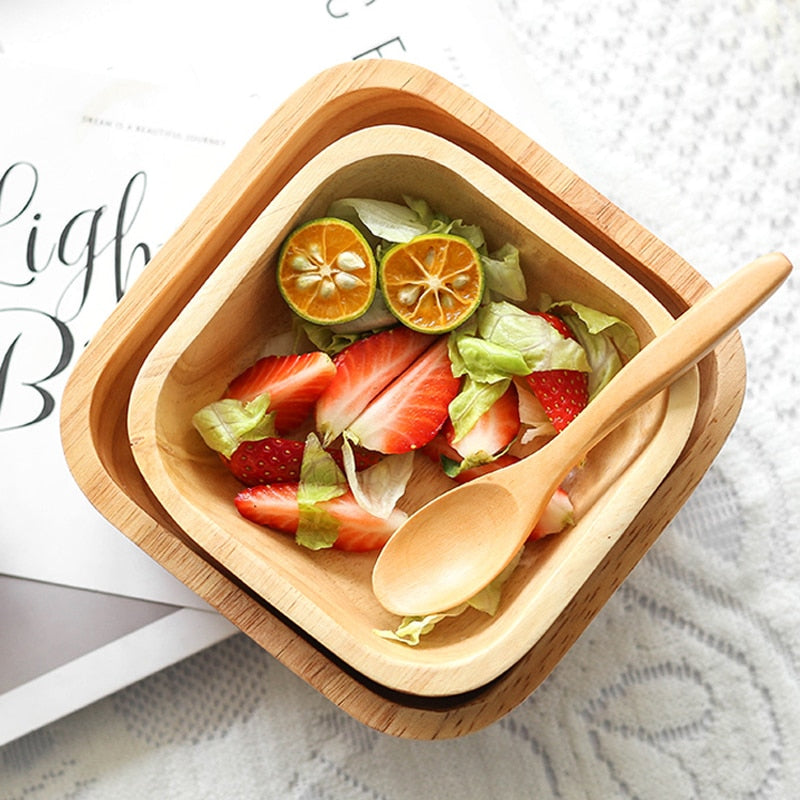 Wooden Square Bowls