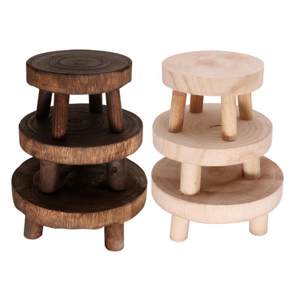 Wooden Plant Stand Stool