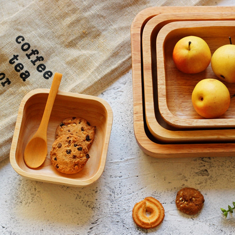 Wooden Square Bowls