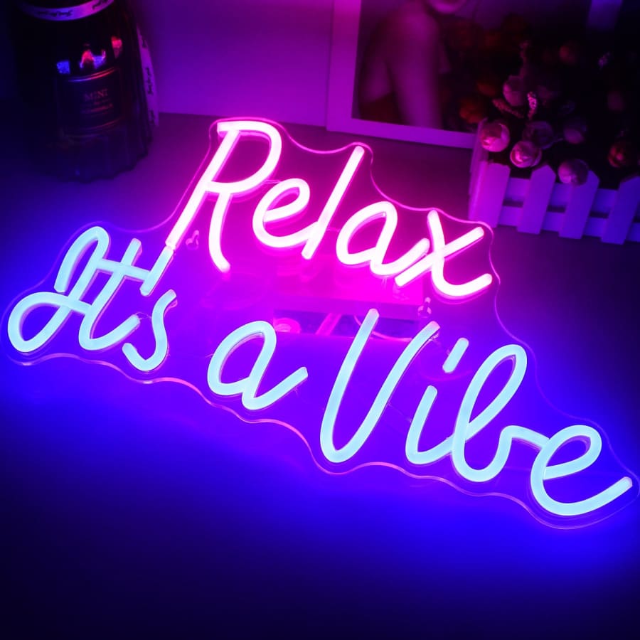 Relax It's a Vibe Neon Night Light