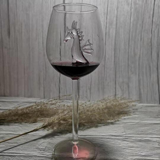 Shark Sea Life Red Wine Glass