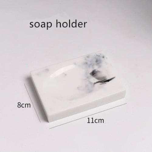 Soap Dispenser Toothbrush Holder Marble Set