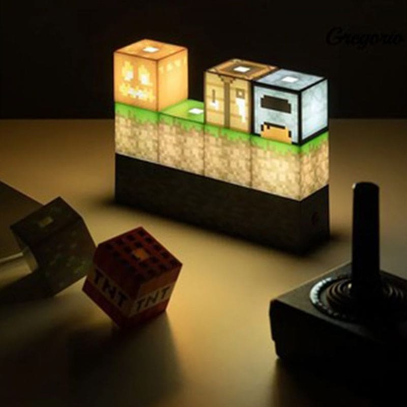 Square Building Block Minecraft Lamp