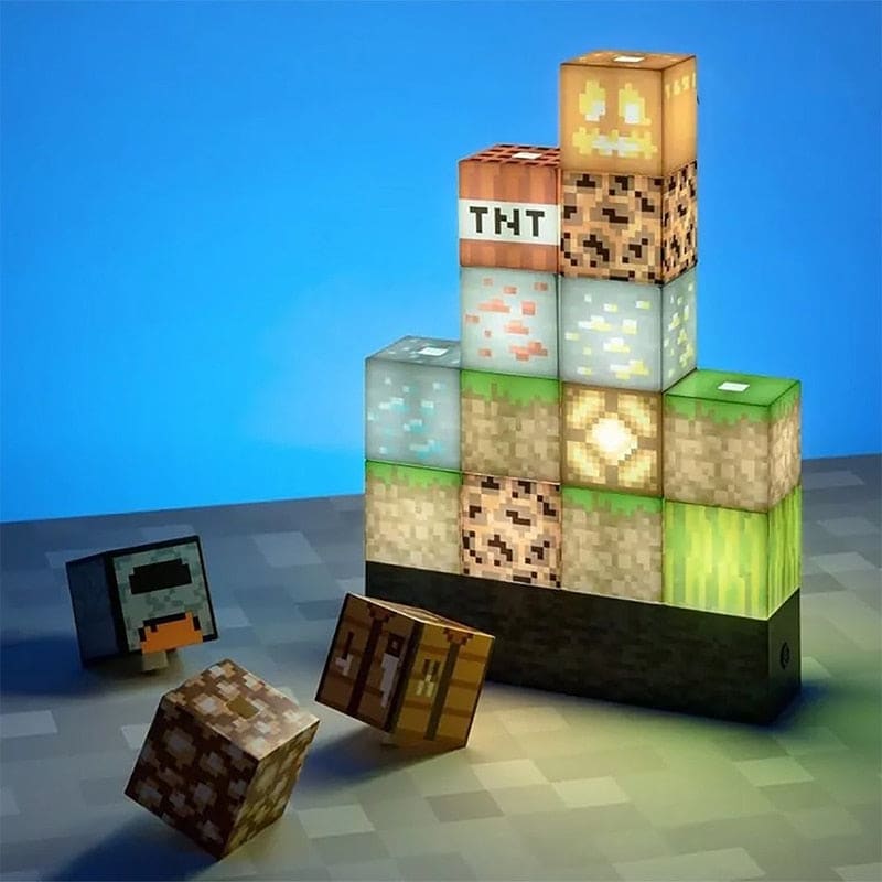 Square Building Block Minecraft Lamp