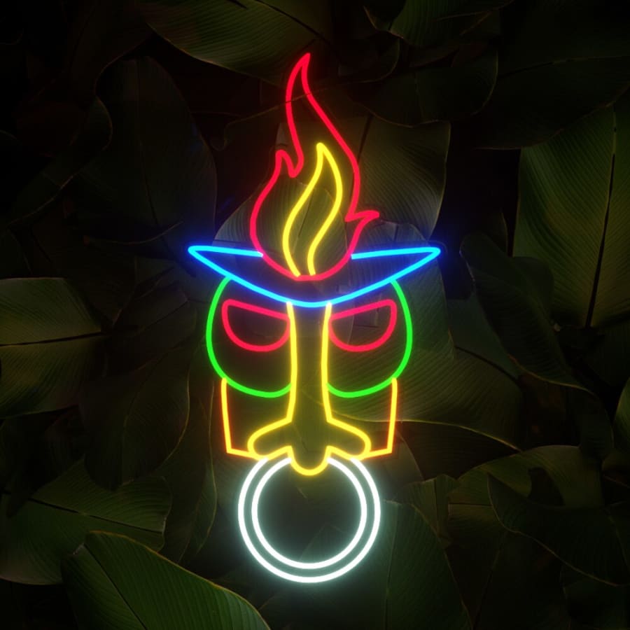 Tiki Mask Neon Signs